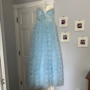 Alyce Paris Light Blue Prom Dress